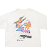 HANES Mens White West Coast Promotions T-Shirt L Short Sleeve Crew Neck Vintage