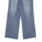 MZ JEANS Mens Blue Relaxed Patchwork Denim Stone Wash W30 L28 Zip Closure