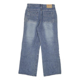 MZ JEANS Mens Blue Relaxed Patchwork Denim Stone Wash W30 L28 Zip Closure