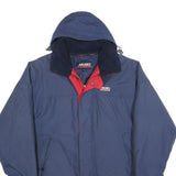 MUSTO Mens Navy Blue Outdoor Jacket M Polyester Zip Hooded Performance