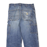 CARHARTT Mens Regular Fit Blue Denim Straight Leg W34 L26 Workwear Jeans