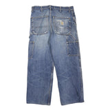 CARHARTT Mens Regular Fit Blue Denim Straight Leg W34 L26 Workwear Jeans