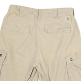 CARHARTT Mens Shorts Beige Cargo Relaxed Fit L W30 Workwear Utility Cotton Blend