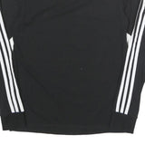 ADIDAS Womens Black & White Long Sleeve Crew Neck T-Shirt UK 8 Casual Sportswear