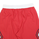 ADIDAS Mens Sports Shorts Red & White Chicago Bulls NBA L W32 Polyester