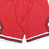 ADIDAS Mens Sports Shorts Red & White Chicago Bulls NBA L W32 Polyester