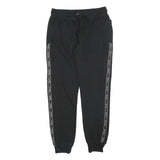 BENCH Womens Joggers Black S W28 L29 Cotton Blend Regular Fit Tapered Leg Logo
