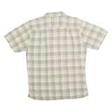 PATAGONIA Mens Beige & Cream Check Shirt S Casual Cotton Short Sleeve Summer