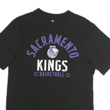 FANATICS Mens Black Sacramento Kings Graphic T-Shirt M Crew Neck Short Sleeve
