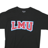 CHAMPION Mens Black LMU Graphic T-Shirt M Short Sleeve Crew Neck Classic Cotton