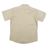 DICKIES Mens Beige Workwear Shirt L Cotton Blend Utility Button Pocket