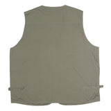 OUTDOOR Mens Green Gilet XL Polyester Blend Plain Zip Pocket Utility Vest