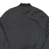 LEVI'S Mens Black Bomber Jacket S Polyester Blend Plain Zip Casual Lightweight