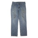 CARHARTT Mens Regular Blue Denim Straight Leg W34 L34 Cotton Blend Zip Jeans