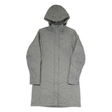 JACK WOLFSKIN Womens Grey Outdoor Jacket UK 10 Polyester Blend Hooded Quilted
