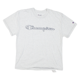 CHAMPION Mens White Graphic T-Shirt XL Short Sleeve Crew Neck Classic Cotton