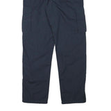 H&M Mens Cotton Blend Navy Relaxed Cargo Trousers W29 L29 Drawstring Casual