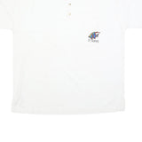 MUSSFELDT DESIGN Mens White Cotton Polo Shirt L St Thomas Pocket Print