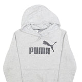 PUMA Womens Grey Hoodie UK 8 Cotton Blend Casual Pullover Sweatshirt