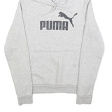 PUMA Womens Grey Hoodie UK 8 Cotton Blend Casual Pullover Sweatshirt