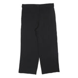 MASSIMO DUTTI Womens Black Polyester Blend Relaxed Straight Trousers W36 L28