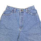 Womens Blue Denim Casual Shorts Plain Cotton Blend Relaxed Fit S W26 Pocketed