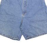 Womens Blue Denim Casual Shorts Plain Cotton Blend Relaxed Fit S W26 Pocketed