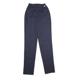 DICKIES Womens Navy Regular Straight Trousers Polyester Blend Zip W22 L38