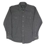 RURAL LIFE Mens Grey Plain Cotton Blend Shirt XL Casual Long Sleeve Button