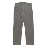 CARHARTT Mens Cotton Grey Regular Straight Trousers W29 L32 Casual Workwear