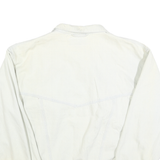 ESSENTIELS Womens White Cotton Denim Jacket M Button Closure Classic Fit