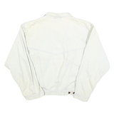 ESSENTIELS Womens White Cotton Denim Jacket M Button Closure Classic Fit