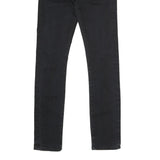 CARHARTT Mens Slim Skinny Black Denim Cotton Jeans W30 L32 Button Closure