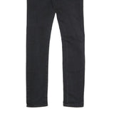 CARHARTT Mens Slim Skinny Black Denim Cotton Jeans W30 L32 Button Closure