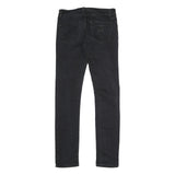 CARHARTT Mens Slim Skinny Black Denim Cotton Jeans W30 L32 Button Closure