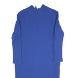 PHILIPPE DEVILLE Womens Blue Shift Dress Polyester Long Sleeve UK L Stylish