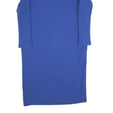 PHILIPPE DEVILLE Womens Blue Shift Dress Polyester Long Sleeve UK L Stylish