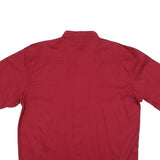 UNDERGROUND Mens Red Plain Cotton Blend Shirt XL Short Sleeve Button Shirt