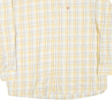 WRANGLER Mens Yellow & White Check Shirt 2XL Button Down Cotton Blend Casual