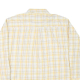WRANGLER Mens Yellow & White Check Shirt 2XL Button Down Cotton Blend Casual