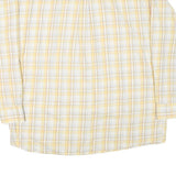 WRANGLER Mens Yellow & White Check Shirt 2XL Button Down Cotton Blend Casual