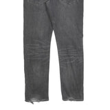 LEVI'S 502 Mens Slim Grey Denim Raw W30 L32 Zip Jeans Distressed Hem