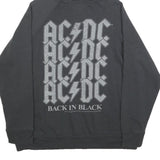 VINYL ICONS Womens Black AC/DC Back In Black Pullover Hoodie L Rock Band Sweater