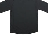 NIKE Mens Black Football V-Neck L Polyester Sweatshirt Short Sleeve Sportswear