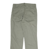 TOMMY HILFIGER Mens Cotton Green Regular Straight Trousers W32 L29 Casual Wear