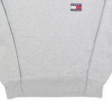 TOMMY HILFIGER Mens Grey Crew Neck S Cotton Pullover Sweatshirt Logo
