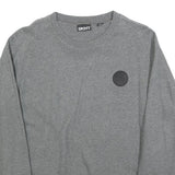 DKNY Mens Grey Cotton Blend Crew Neck Sweatshirt L Casual Pullover