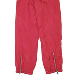 AGGRESSION Lined Womens Relaxed Red Polyester Blend Casual Trousers W24 L28 Zip
