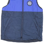 BOMAN Mens Blue & Navy Jacket M Polyester Blend Plain Zip Casual Lightweight