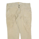 CARHARTT Mens Relaxed Fit Beige Cotton Blend Workwear Trousers W40 L30